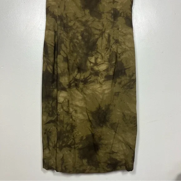 Michael Kors Collection Sheath Dress Size 10 Midi Length Sleeveless Olive Italy - Picture 2 of 12